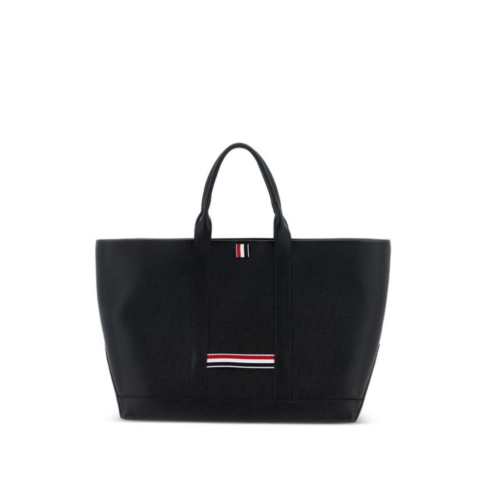 Thom Browne Men Leather Medium Tote Bag